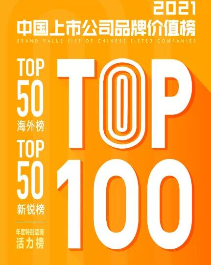 新华保险荣登2021中国 上市公司品牌价值活力榜 Top100